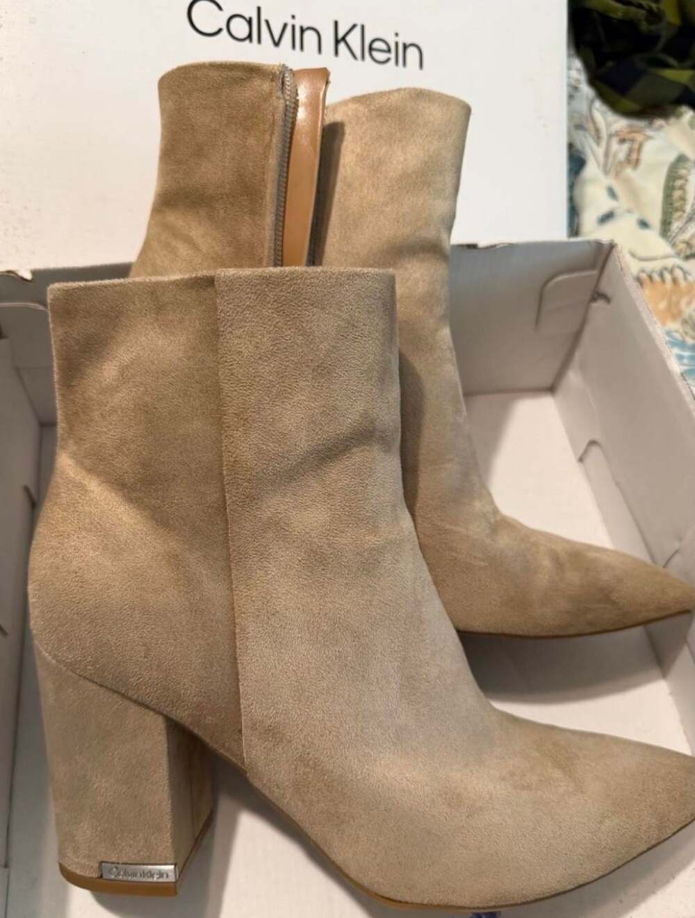 Calvin Klein Minna Suede Ankle Bootie Size 8M